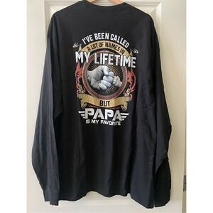 Papa is my favorite name Men's Long Sleeve size X-Large